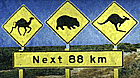 Das wahrscheinlich am häufigsten photographierte Straßenschild Australiens