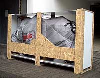 fertig gepackte Transportkiste